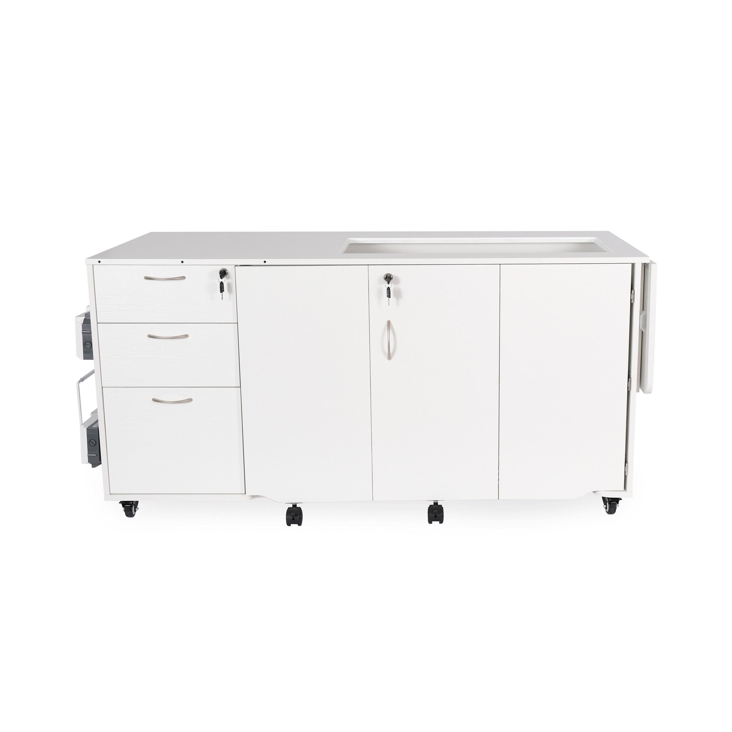 Sydney Sewing Cabinet - Ash White Hydraulic-Arrow Classic Sewing Furniture-My Favorite Quilt Store
