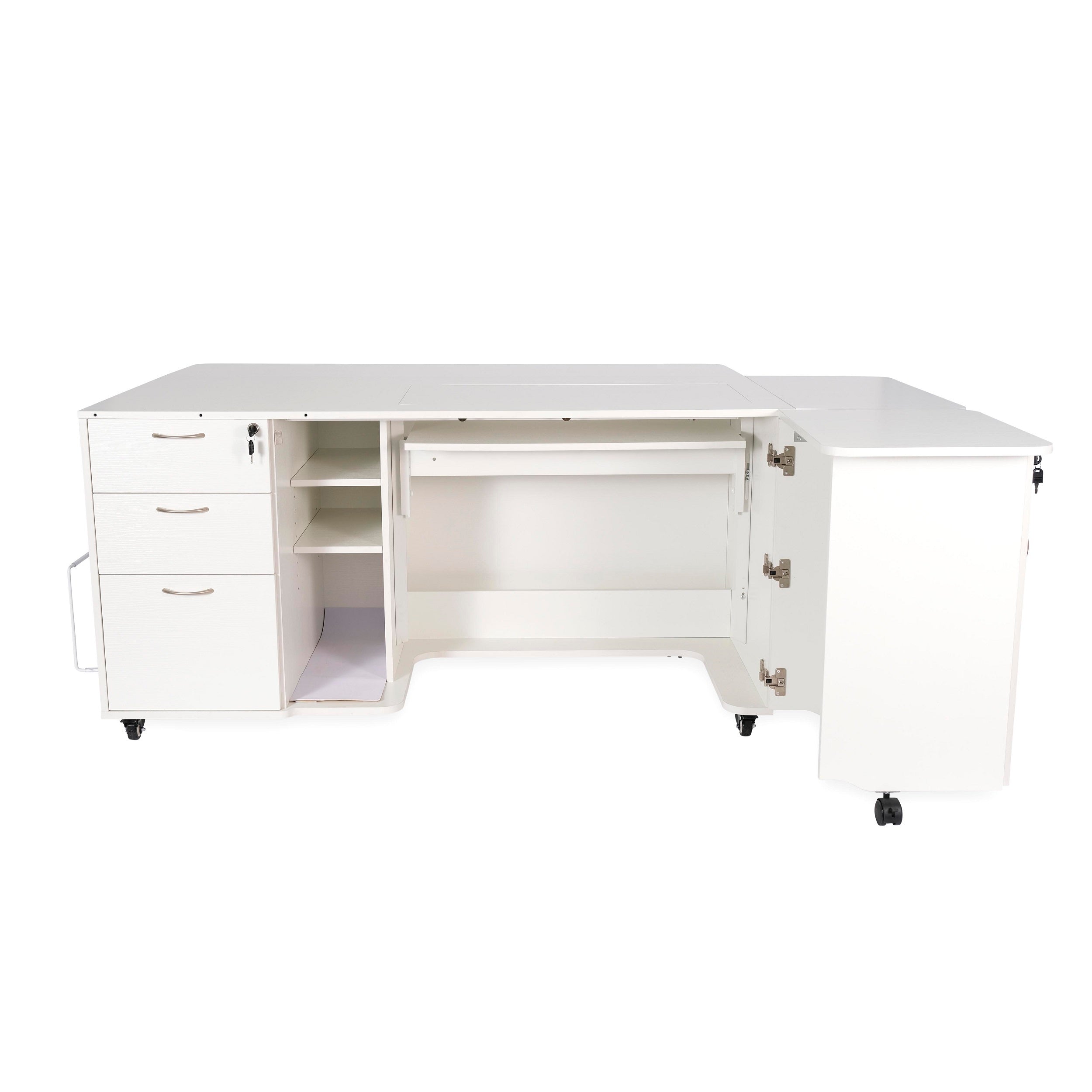 Sydney Sewing Cabinet - Ash White Hydraulic-Arrow Classic Sewing Furniture-My Favorite Quilt Store