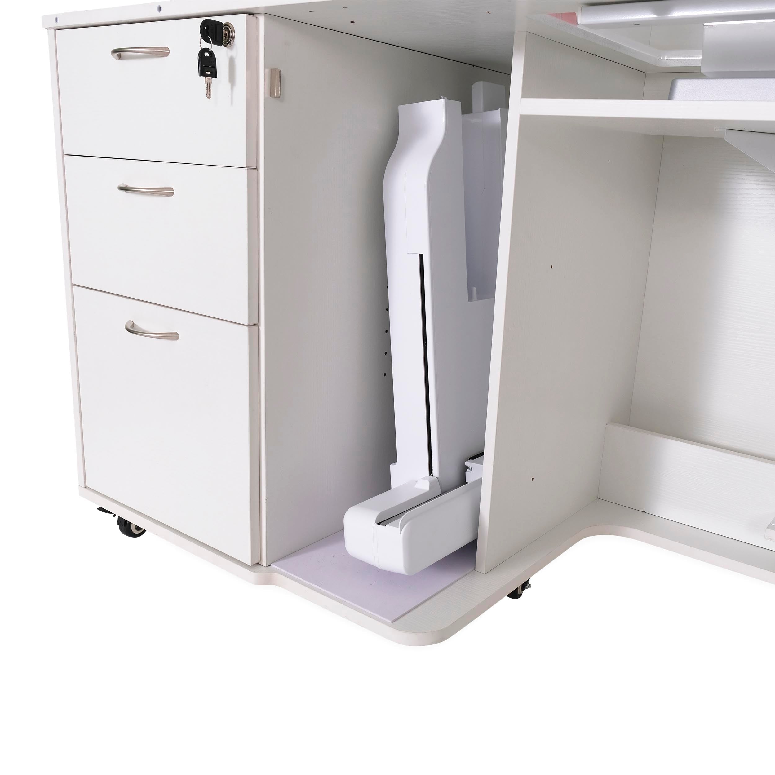 Sydney Sewing Cabinet - Ash White Hydraulic-Arrow Classic Sewing Furniture-My Favorite Quilt Store