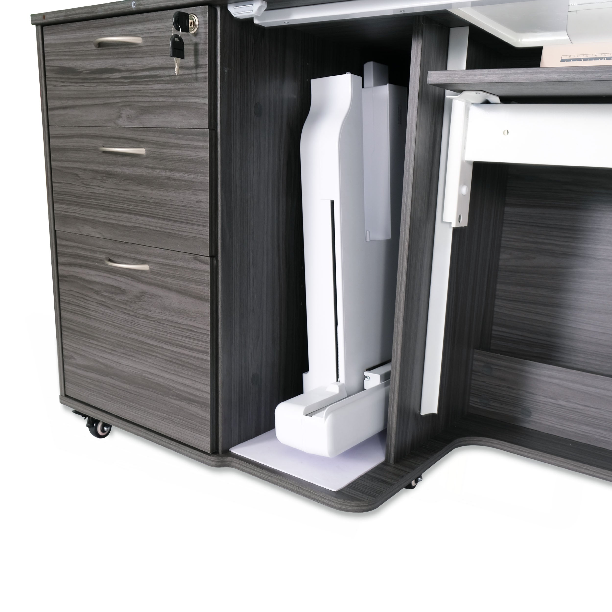 Sydney Sewing Cabinet - Gray Hydraulic XL-Arrow Classic Sewing Furniture-My Favorite Quilt Store