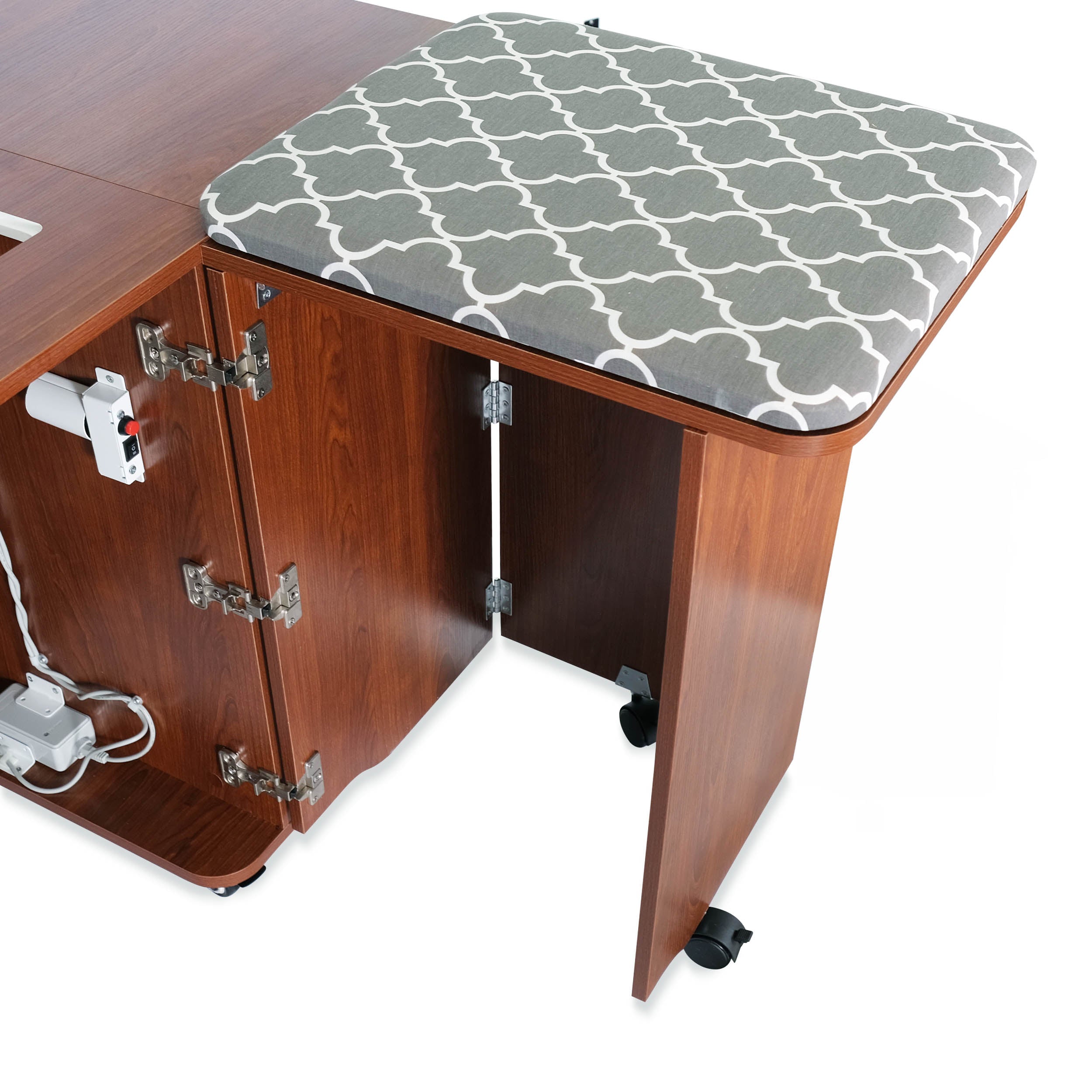 Sydney Sewing Cabinet - Teak Electric-Arrow Classic Sewing Furniture-My Favorite Quilt Store