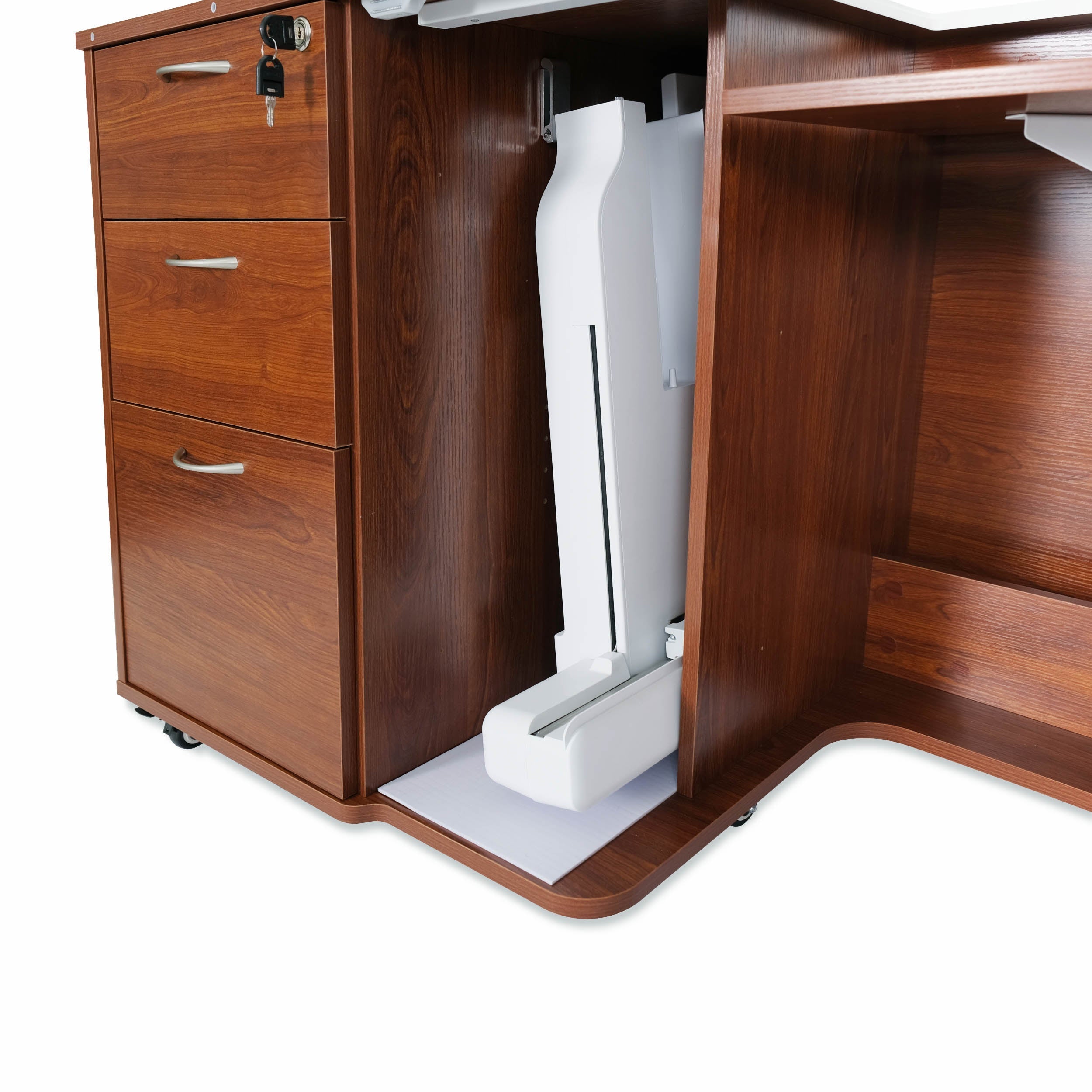 Sydney Sewing Cabinet - Teak Electric-Arrow Classic Sewing Furniture-My Favorite Quilt Store