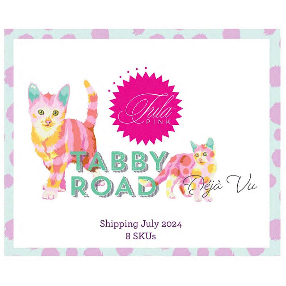 Tabby Road Deja Vu Electroberry Cat Snacks Fabric-Free Spirit Fabrics-My Favorite Quilt Store