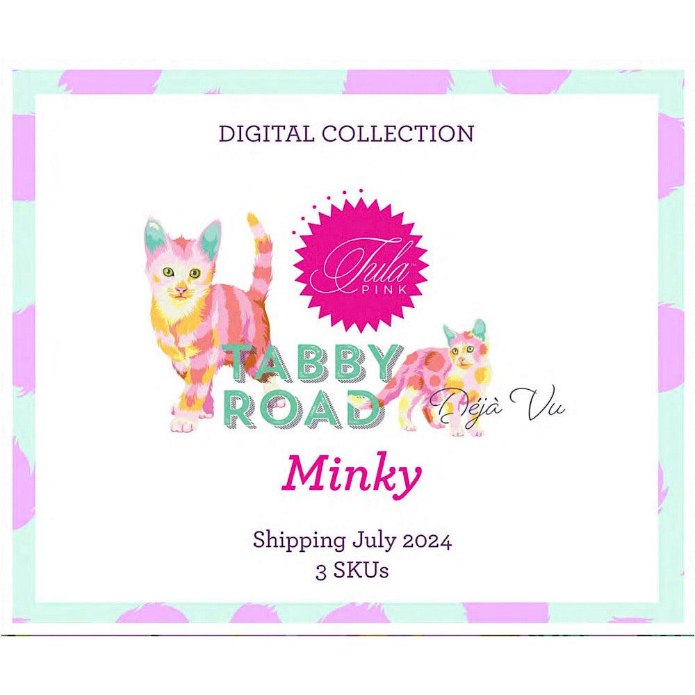 Tabby Road Deja Vu Electroberry Club Kitty Minky Fabric-Free Spirit Fabrics-My Favorite Quilt Store