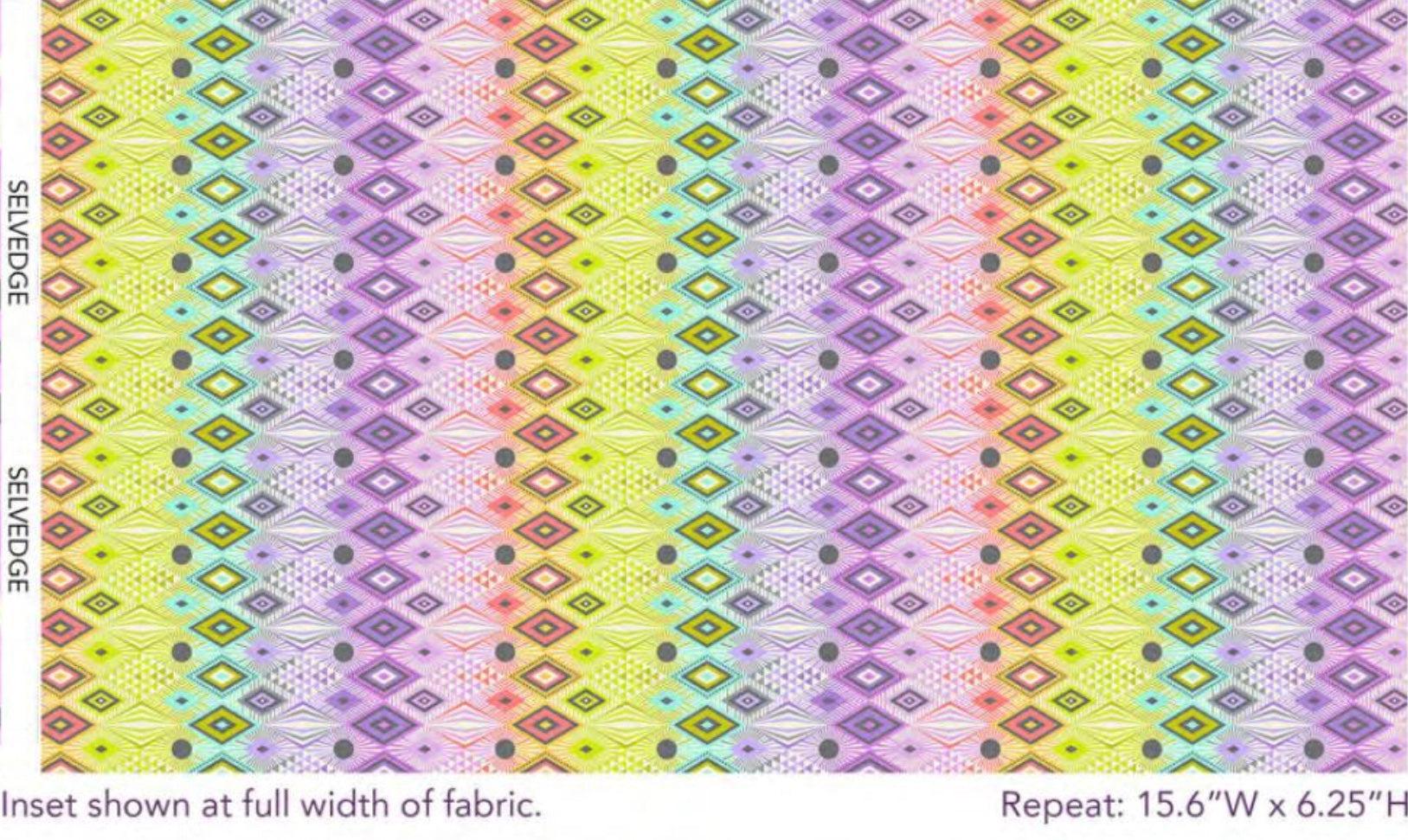 Tabby Road Deja Vu Prism Disco Lucy Fabric-Free Spirit Fabrics-My Favorite Quilt Store