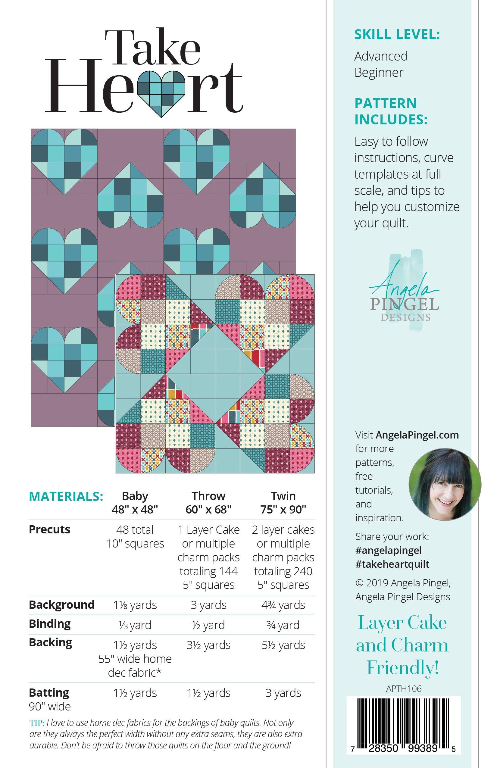 Take Heart Quilt Pattern-Angela Pingel Designs-My Favorite Quilt Store