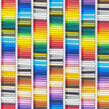 The Artist's Desk Multi Pastels Fabric-Robert Kaufman-My Favorite Quilt Store
