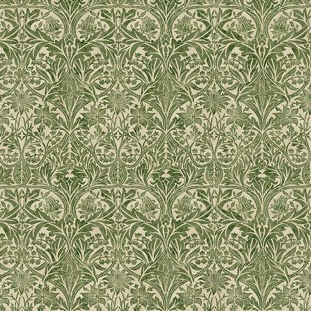 The Cotswold Holiday Collection Green Medium Bluebell Fabric