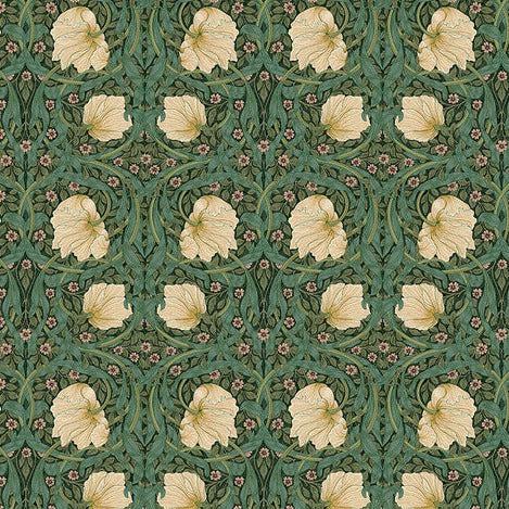The Cotswold Holiday Collection Green Small Pimpernel Fabric