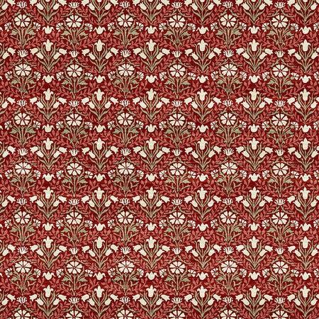 The Cotswold Holiday Collection Red Bellflowers Fabric-Free Spirit Fabrics-My Favorite Quilt Store