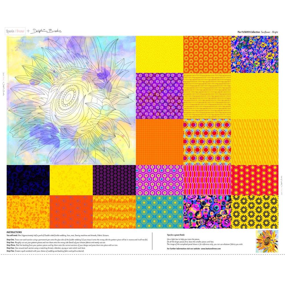 The Flower Collection Bright Sunflower 36" Panel-Lewis & Irene-My Favorite Quilt Store