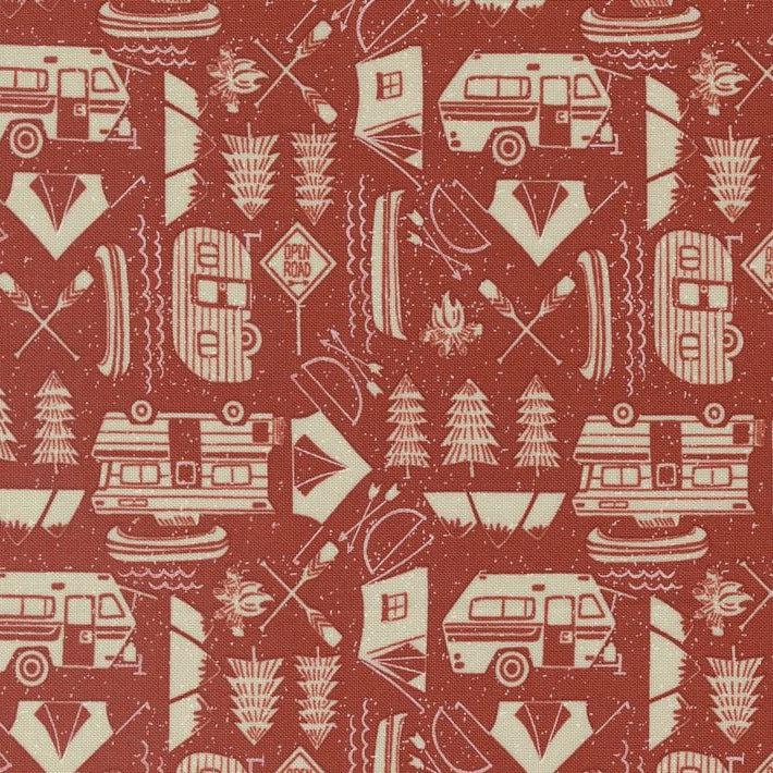 The Great Outdoors Fire Open Road Fabric