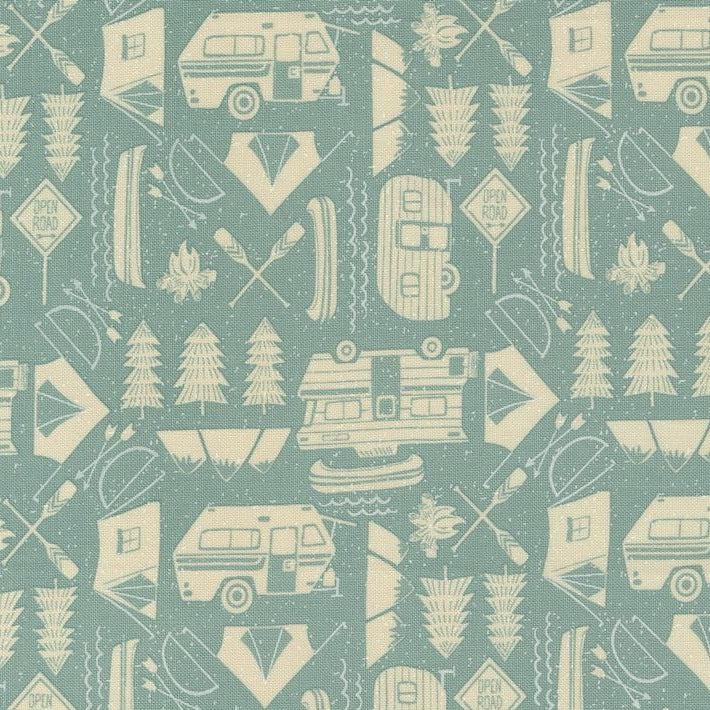 The Great Outdoors Sky Open Road Fabric