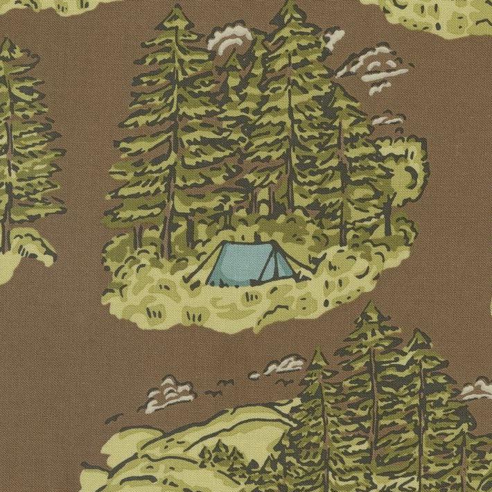 The Great Outdoors Soil Vintage Campsite Fabric