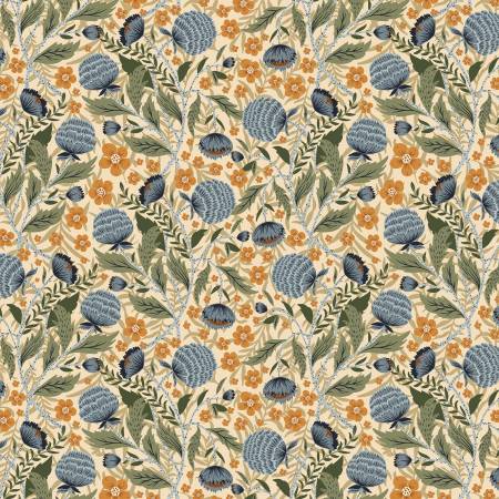 The Old Garden Vanilla William Fabric-Riley Blake Fabrics-My Favorite Quilt Store