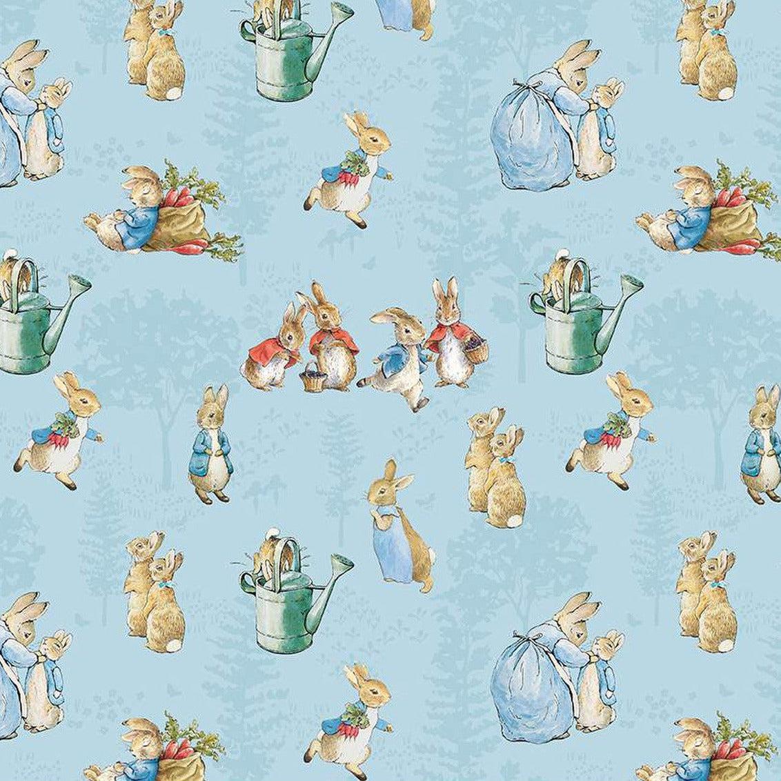 The Tale of Peter Rabbit Blue Main Fabric