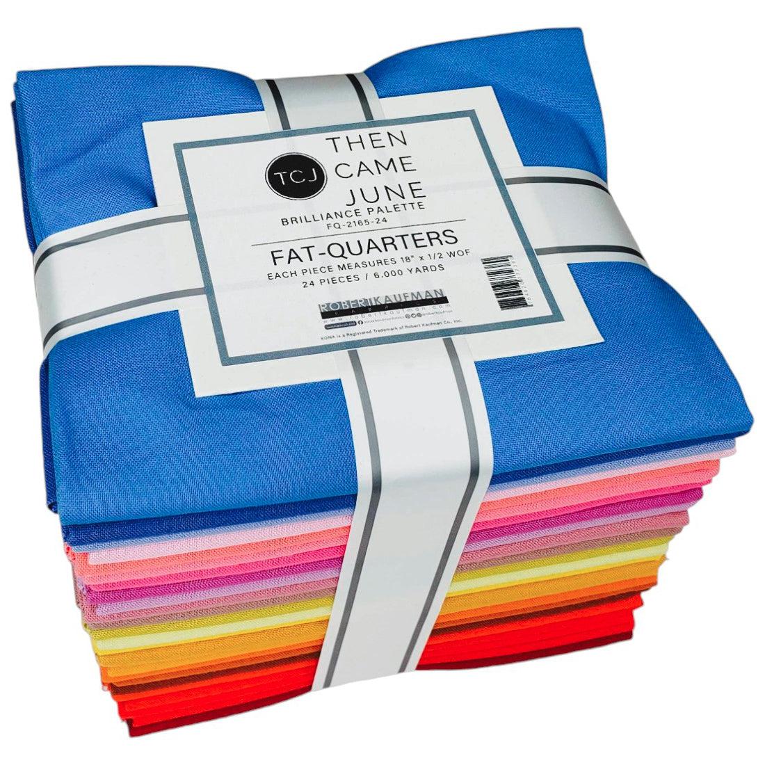 Then Came June Kona Cotton Brilliance Palette Fat Quarter Bundle 24pc.-Robert Kaufman-My Favorite Quilt Store