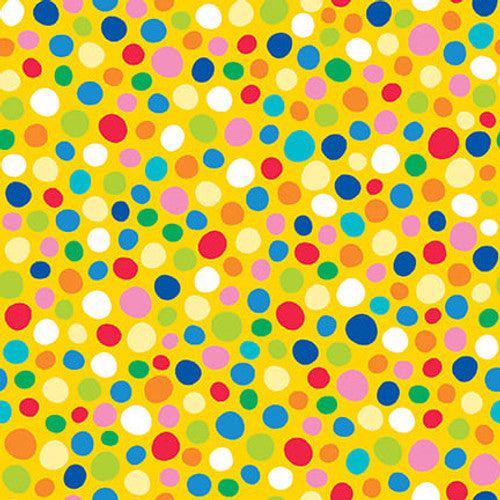 This Calls For Cake Yellow Dots Fabric-Henry Glass Fabrics-My Favorite Quilt Store