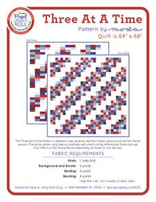 Three at a Time Quilt Pattern-Moda Fabrics-My Favorite Quilt Store