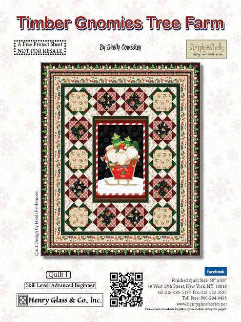 Timber Gnomies Tree Farm Panel Quilt Pattern - Free Digital Download-Henry Glass Fabrics-My Favorite Quilt Store