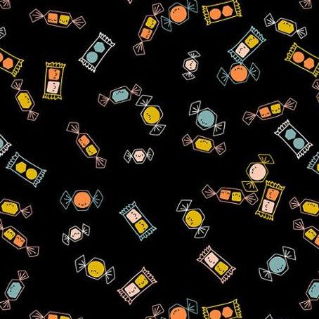 Tiny Frights Black Tossed Candy Fabric-Moda Fabrics-My Favorite Quilt Store