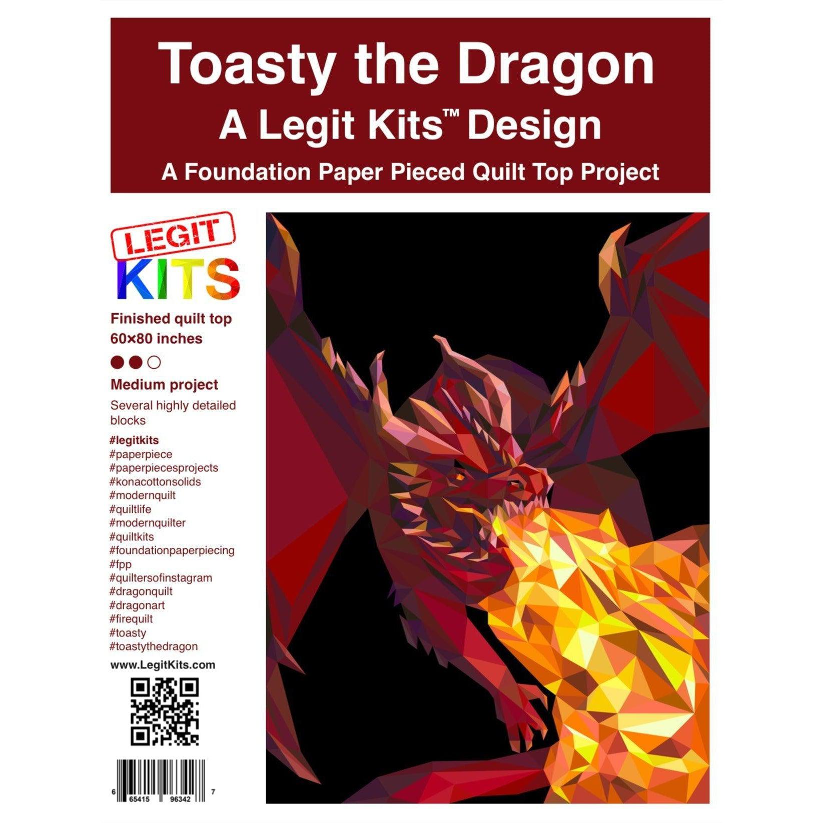 Toasty the Dragon Pattern-Legit Kits-My Favorite Quilt Store