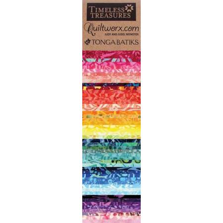 Tonga Batik Evas Rainbow 2 1/2" Strip Pack-Timeless Treasures-My Favorite Quilt Store