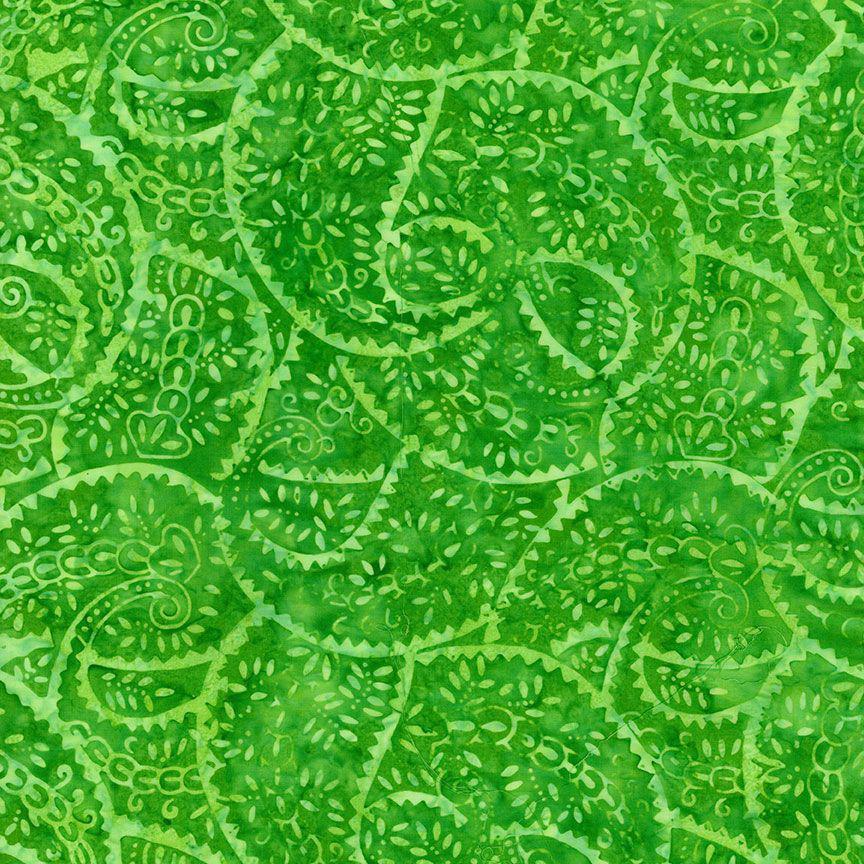 green paisley background