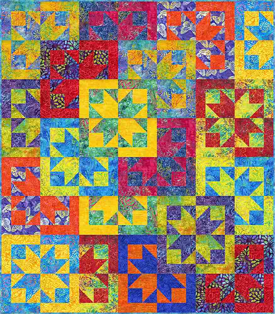 Tonga Melody Floating Stars Pattern - Free Pattern Download-Timeless Treasures-My Favorite Quilt Store