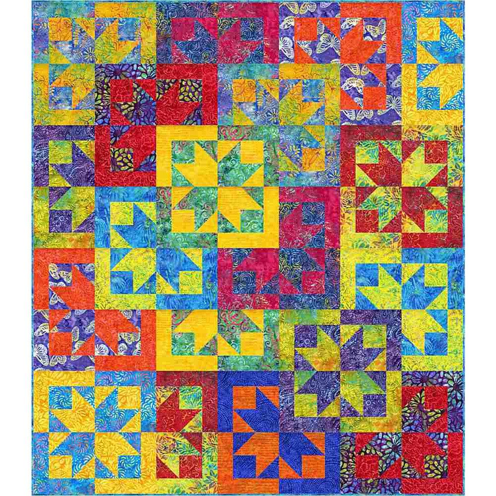 Tonga Melody Floating Stars Pattern - Free Pattern Download-Timeless Treasures-My Favorite Quilt Store