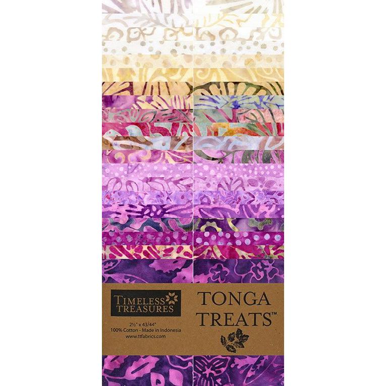 Tonga Pansy 2 1/2" Strip Pack-Timeless Treasures-My Favorite Quilt Store