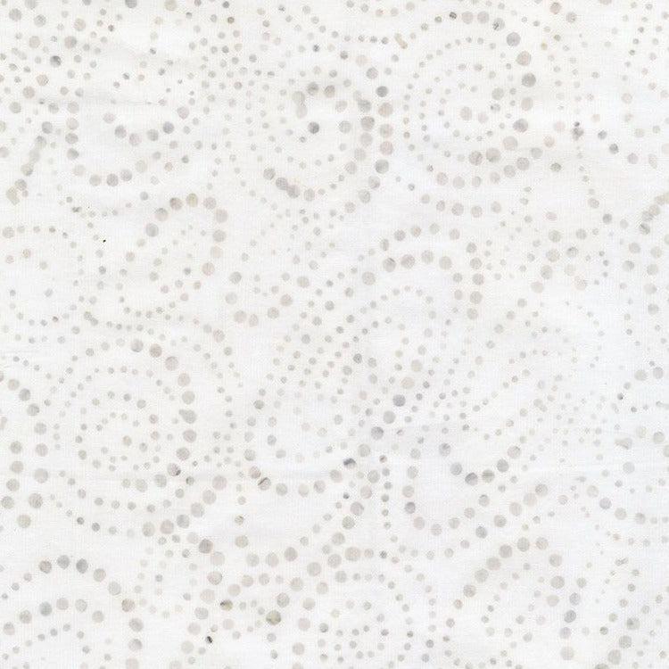 Tonga Snow White Pearls Batik Fabric