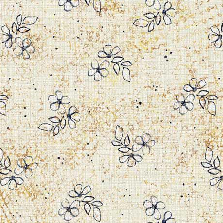 Treasured Ecru Spaced Floral Fabric