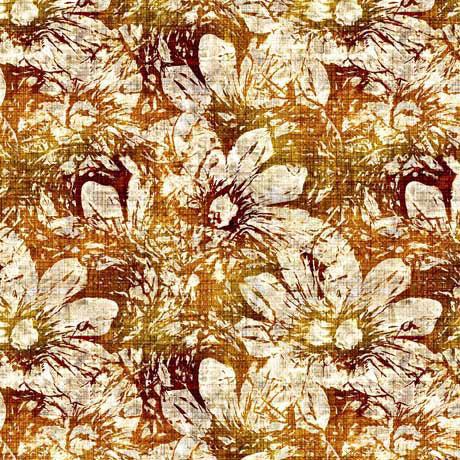 Treasured Rust Daisies Fabric