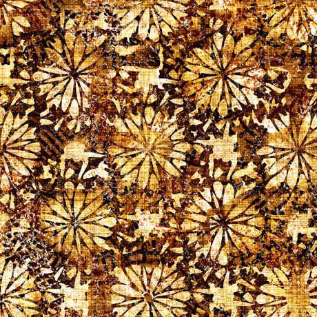 Treasured Rust Medium Floral Fabric
