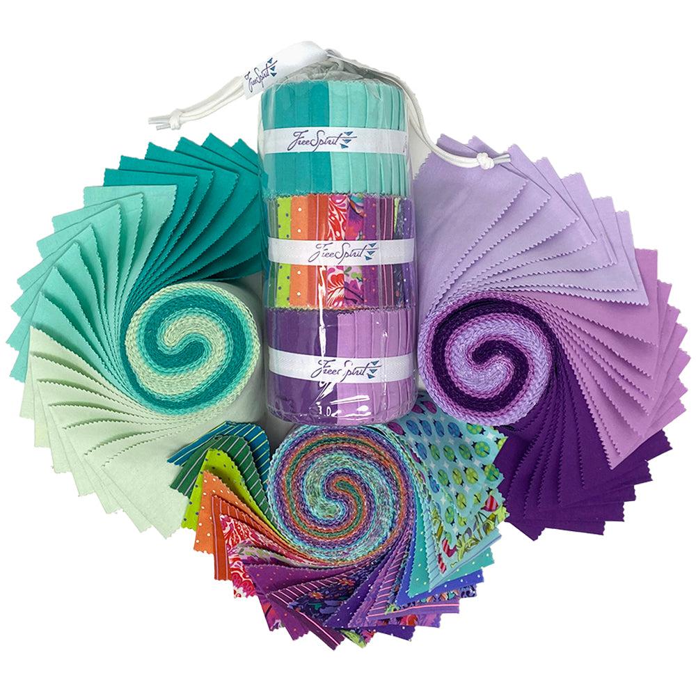 True Colors Glimmery Mini Design Roll 63 pc.-Free Spirit Fabrics-My Favorite Quilt Store