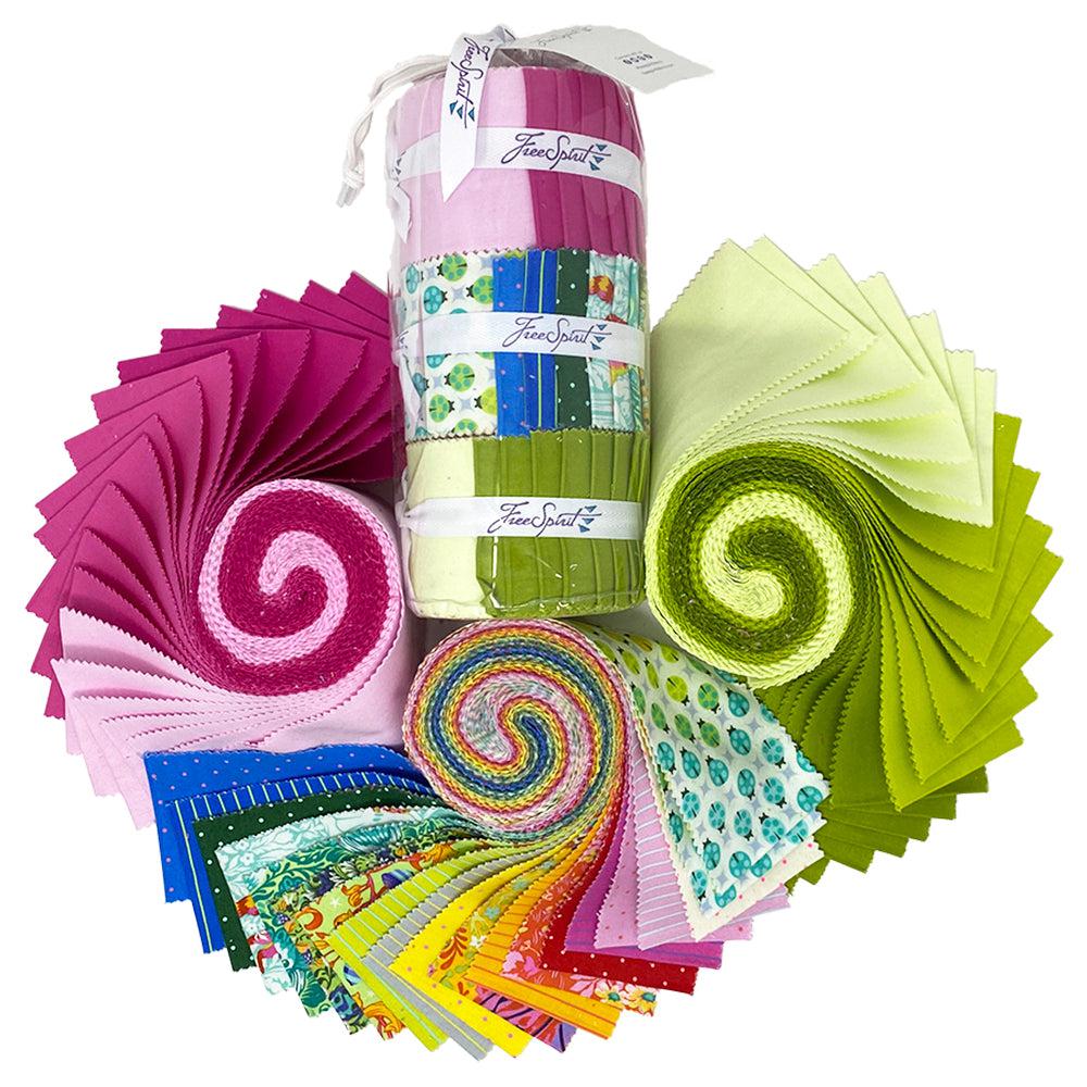 True Colors Glowy Mini Design Roll 63 pc.-Free Spirit Fabrics-My Favorite Quilt Store