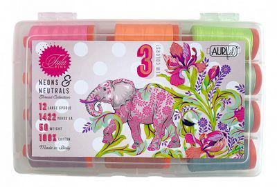 Tula Pink Neons and Neutrals Collection of Thread-Aurifil-My Favorite Quilt Store