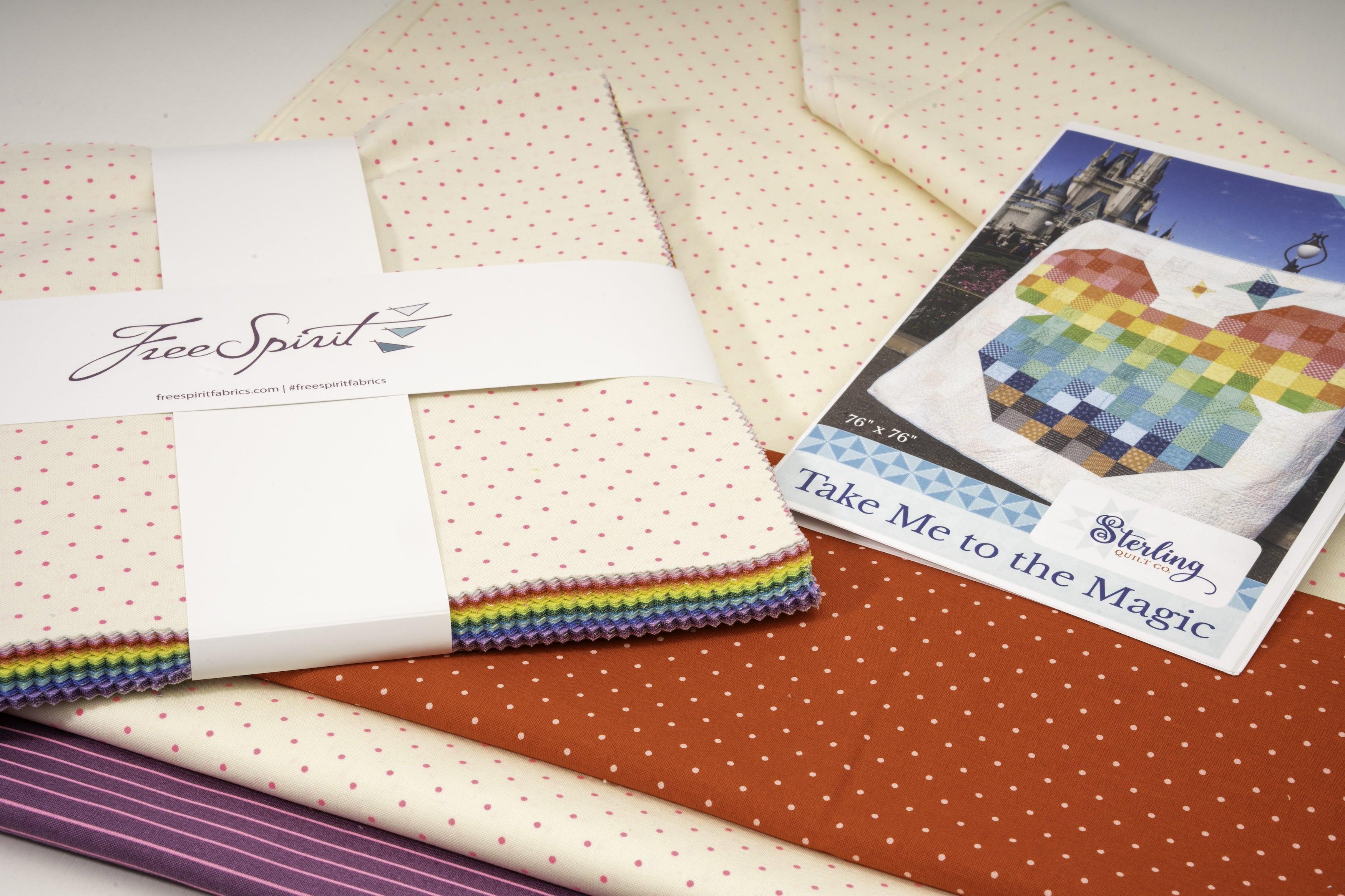 Tula Tiny True Colors Take Me To The Magic Quilt Kit With Bow-Free Spirit Fabrics-My Favorite Quilt Store