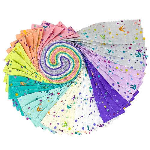 Tula's True Color Fairy Dust 2 1/2" Design Jelly Roll-Free Spirit Fabrics-My Favorite Quilt Store