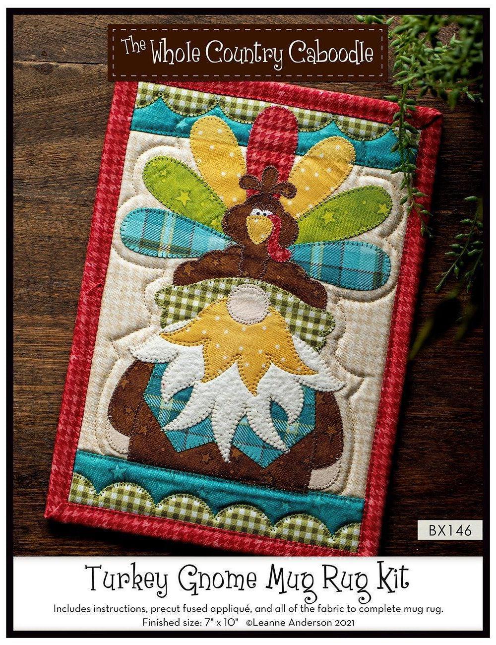 Turkey Gnome Mug Rug Kit-The Whole Country Caboodle-My Favorite Quilt Store