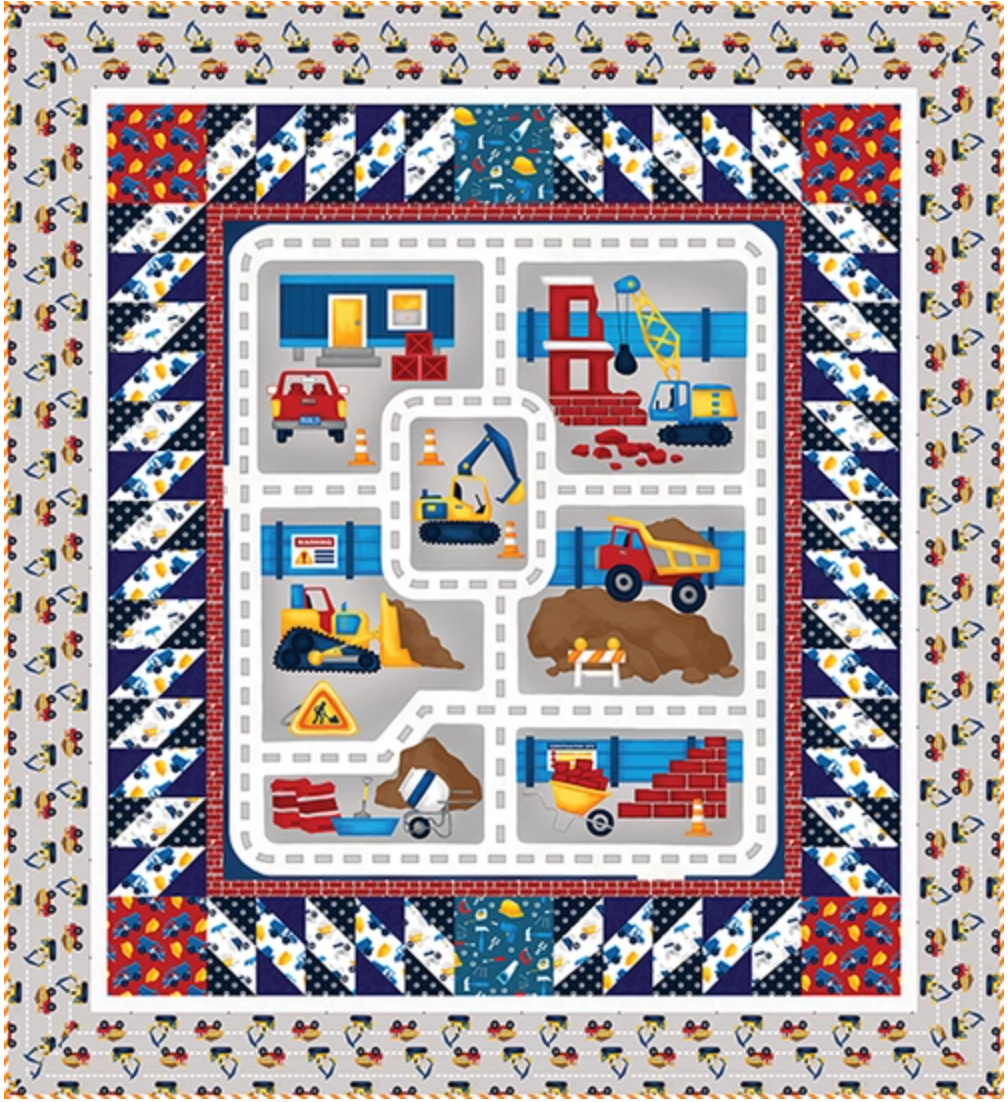 Under Construction Panel Quilt Pattern - Free Digital Download-Studio e Fabrics-My Favorite Quilt Store
