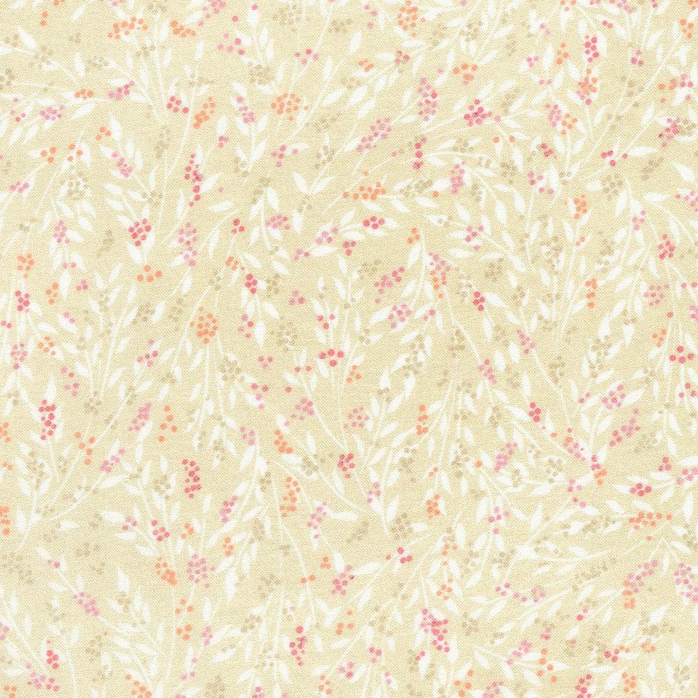 Unicorn Meadow Cream Floral Vines Fabric-Robert Kaufman-My Favorite Quilt Store