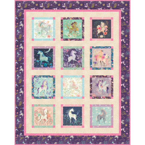 Unicorn Meadow Quilt Kit-Robert Kaufman-My Favorite Quilt Store