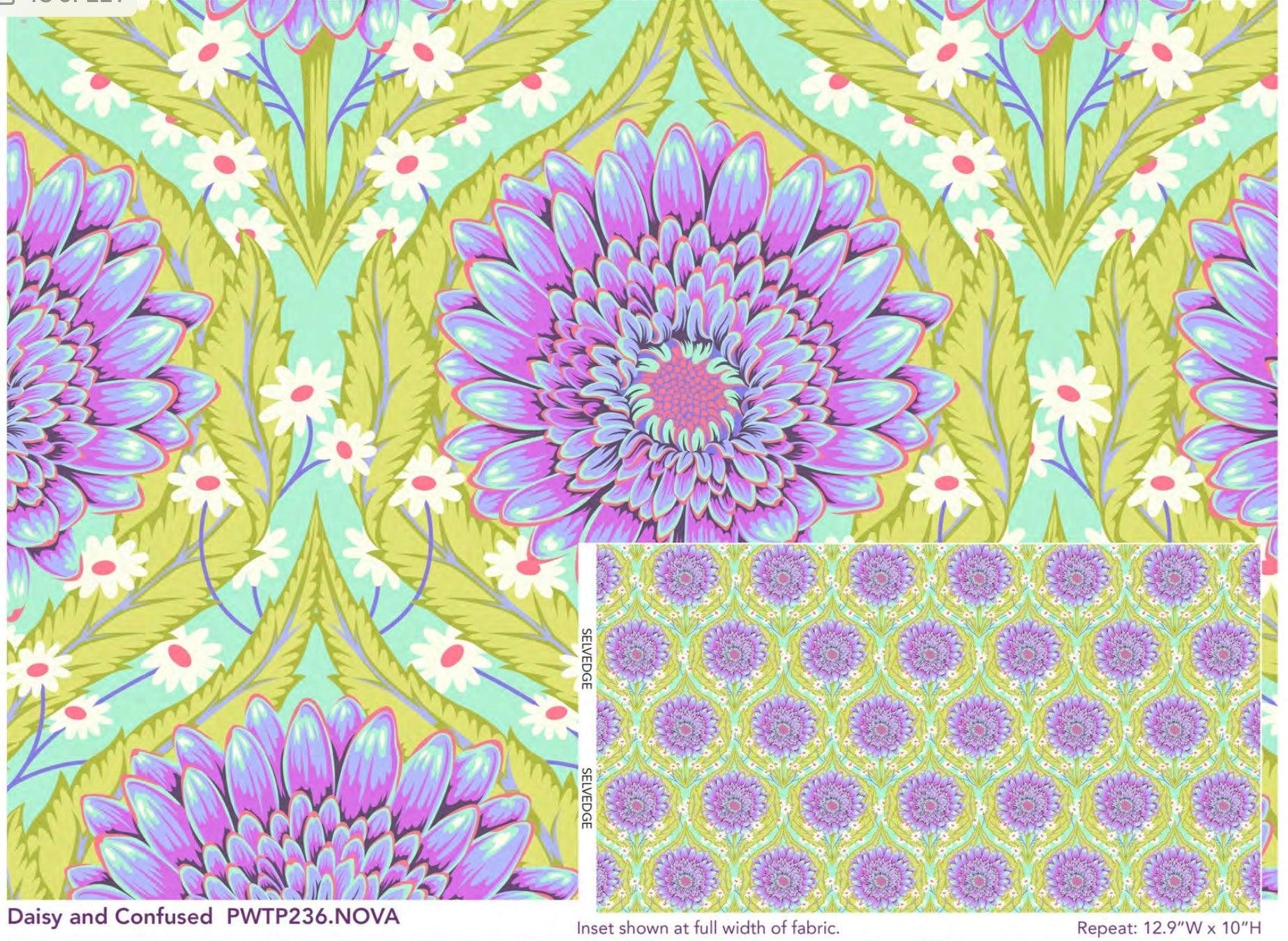 Untamed Daisy and Confused Nova Fabric-Free Spirit Fabrics-My Favorite Quilt Store