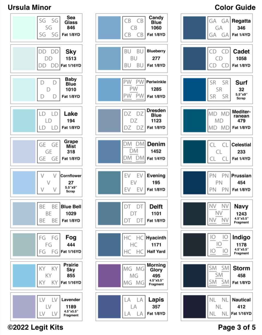 Ursula Minor Pattern-Legit Kits-My Favorite Quilt Store