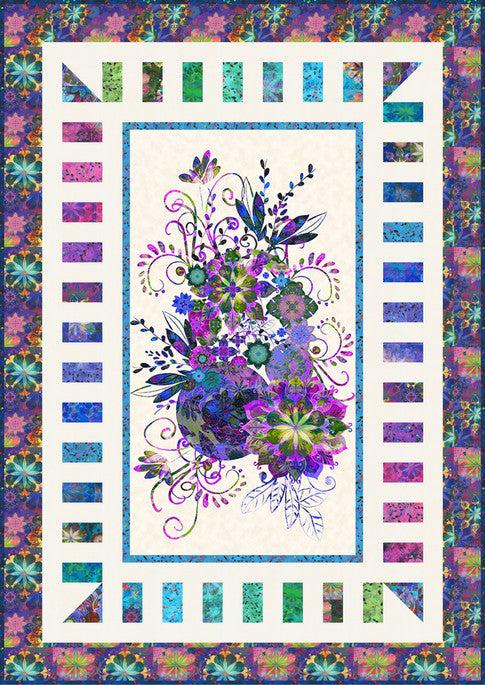 Venice Charming Cool Colorway Panel Quilt Pattern - Free Pattern Download-Robert Kaufman-My Favorite Quilt Store