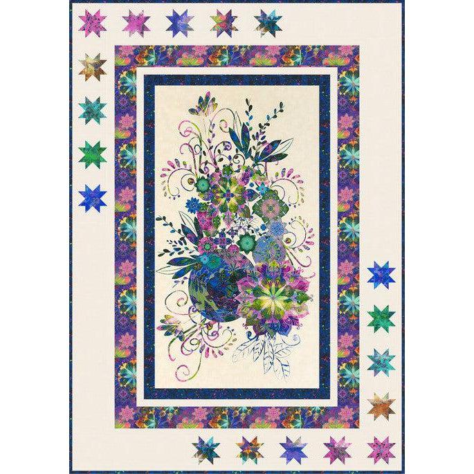Venice Nights Cool Colorway Panel Quilt Pattern - Free Pattern Download-Robert Kaufman-My Favorite Quilt Store