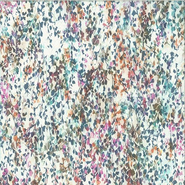 Very Berry Blue Blossom Vine Floral Bali Batik Fabric-Hoffman Fabrics-My Favorite Quilt Store