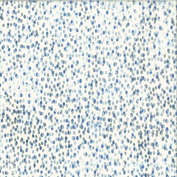 Very Berry Blue Peace Confetti Dot Batik Fabric